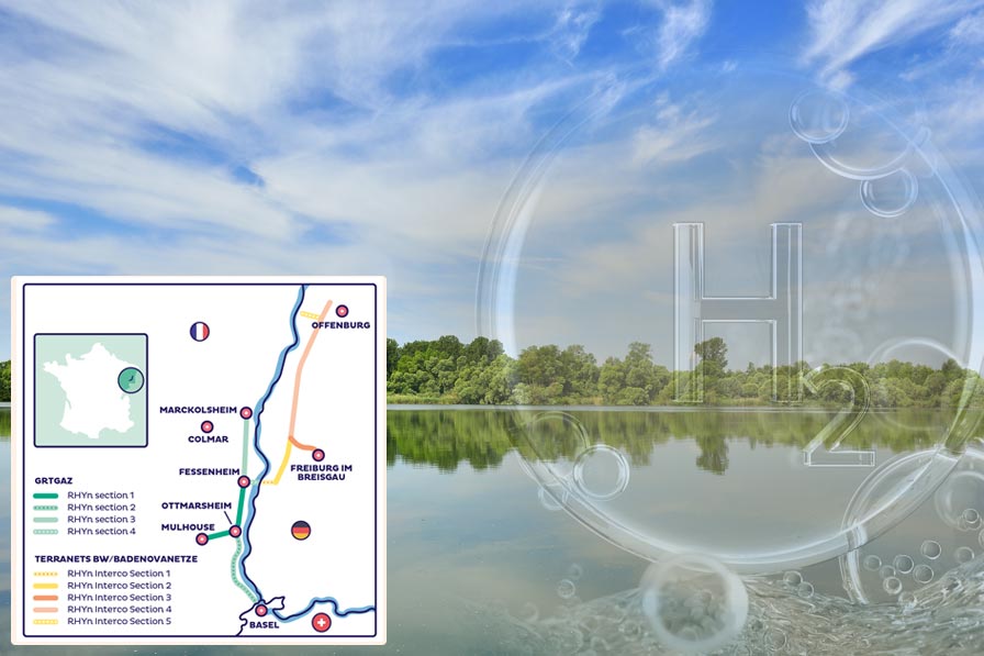 Visuels Getty images et carte d'infrastructure dans le Rhin supérieur