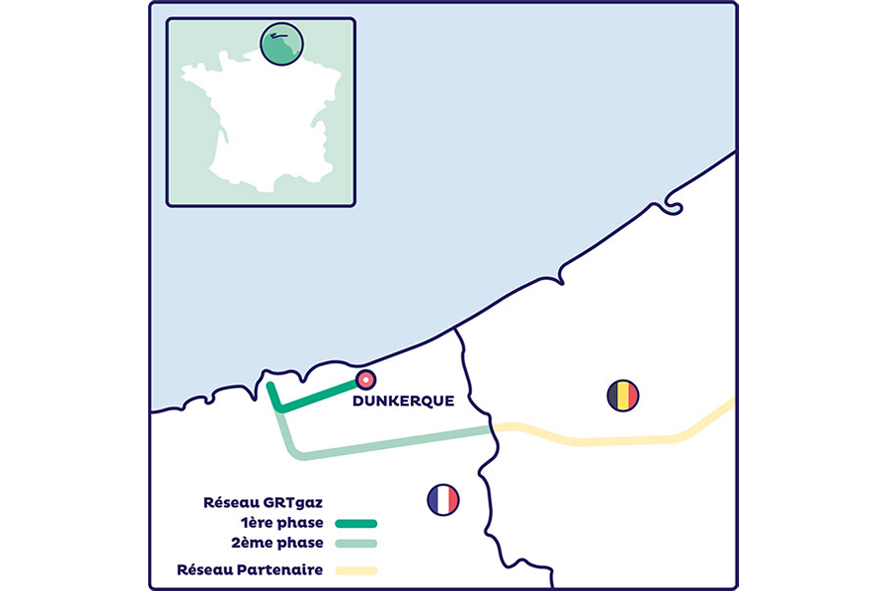 Carte DHUNE : Dunkirk Hydrogen Universal Network