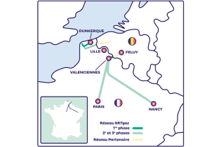 Carte réseau du corridor franco - belge