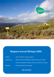 Couverture Rapport éthique GRTgaz 2020
