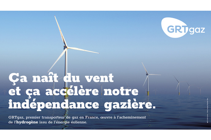 Campagne de communication GRTgaz : Ça naît du vent et ça accélère notre indépendance gazière (octobre 2023)