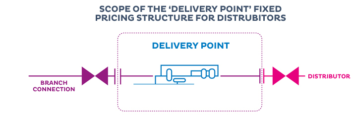 Scope of the delivery point fixed pricing structure for distrubitors