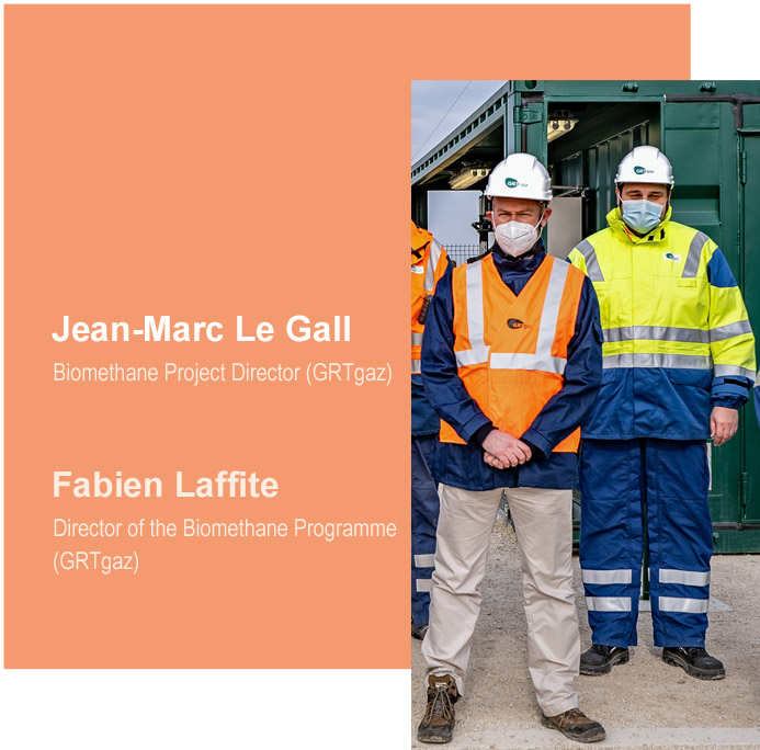 Jean-Marc Le Gall, Biomethane Project Director (GRTgaz) ; Fabien Laffite, Director of the Biomethane Programme (GRTgaz)