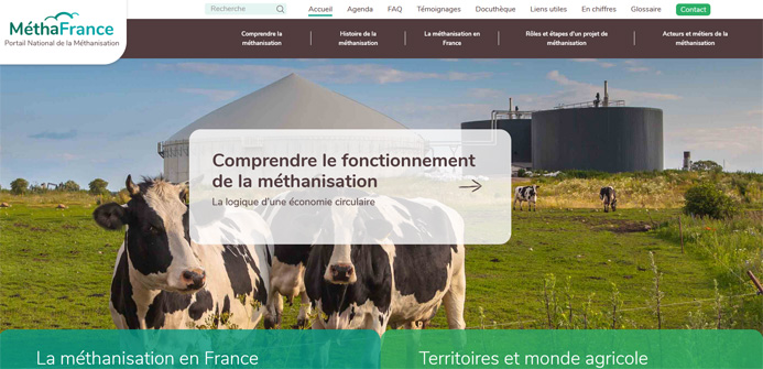 Site MethaFrance : page d'accueil