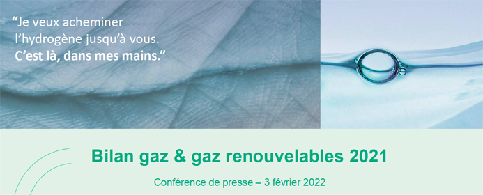 Bandeau conférence de presse Bilan gaz et gaz renouvelables  2021