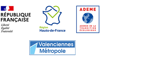 Logos République frnaçaise, région Hauts-de-France, Ademe, Valenciennes métropole