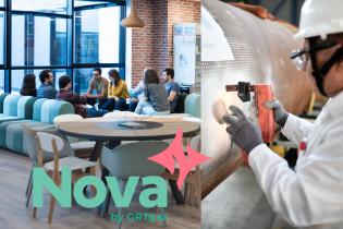 Photos RICE, Recherche et développement GRTgaz et logo Nova (incubateur de start up