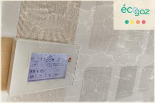 Visuel thermostat avec logo Ecogaz