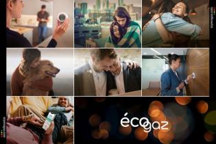Visuels de la campagne de communication de GRTgaz 2022 et logo Ecogaz