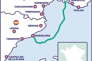 Carte BarMar-H2Med : premier grand corridor d’hydrogène vert en Europe